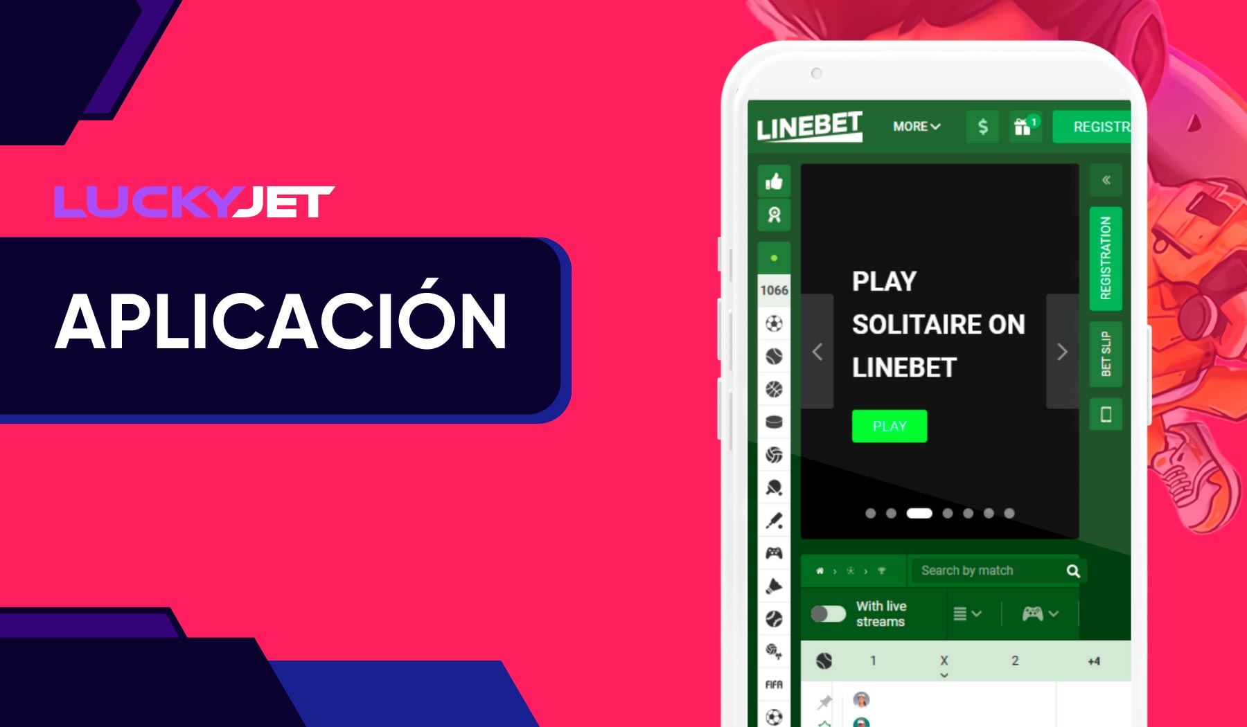 La aplicación móvil de Linebet
