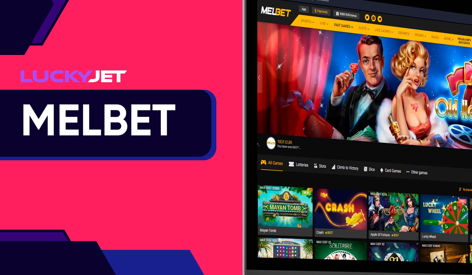 Melbet is top 5 sites for Lucky Jet game