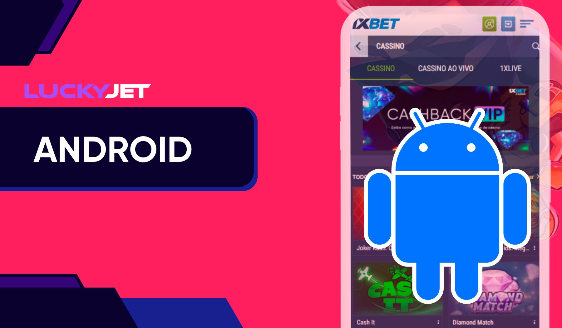 O aplicativo 1xbet para Android foi projetado especificamente para fãs desta popular plataforma móvel e permite que você jogue Lucky Jet