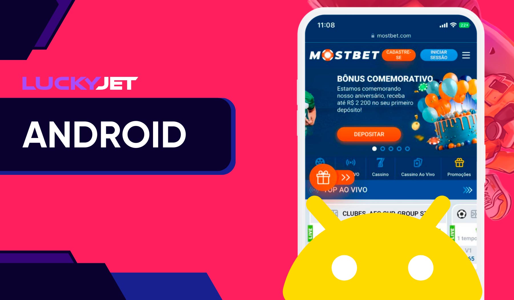 O aplicativo Mostbet para Android