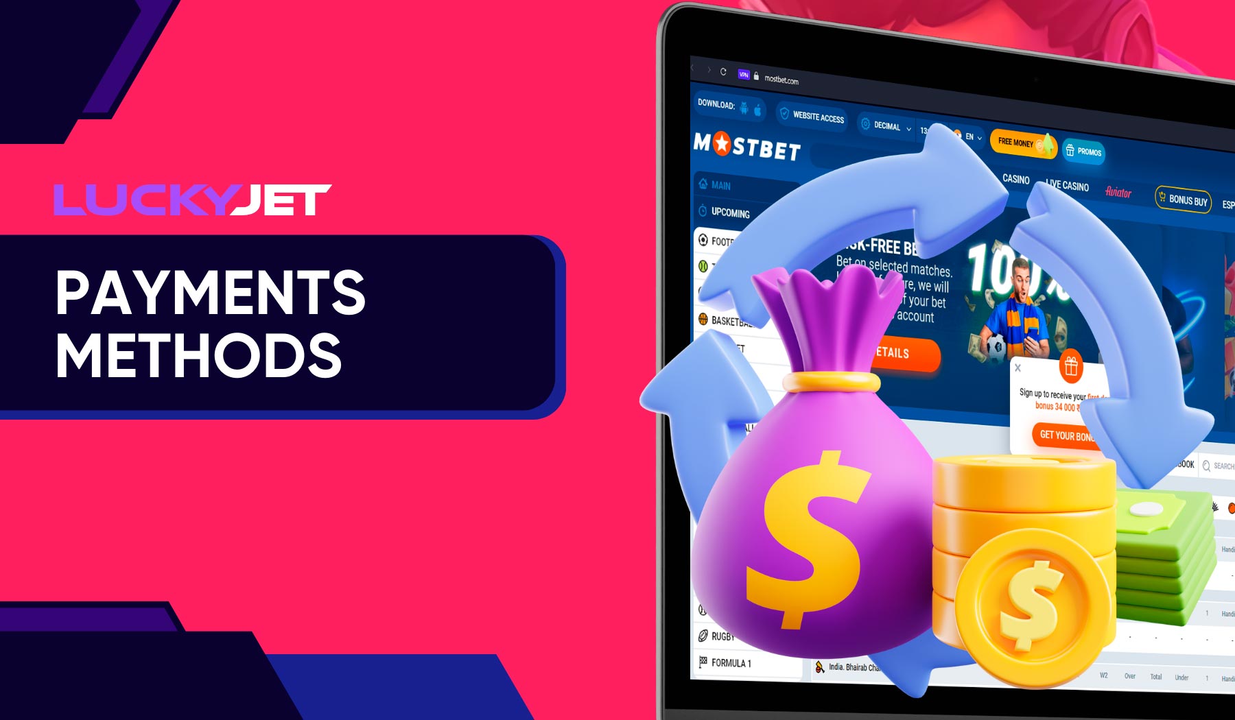 Mostbet online casino payment systems