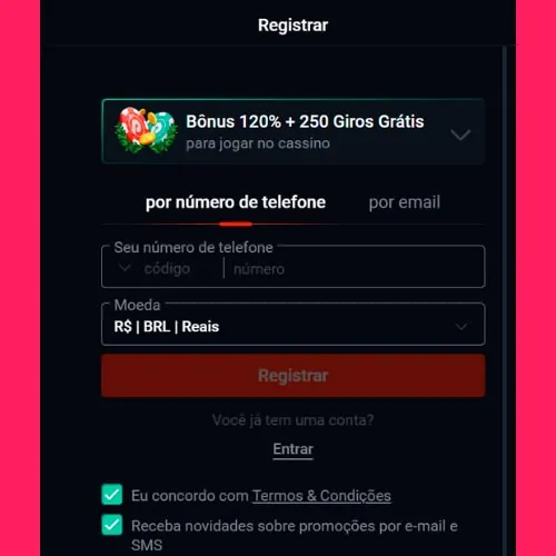 Pin-Up oferece várias maneiras de se registrar
