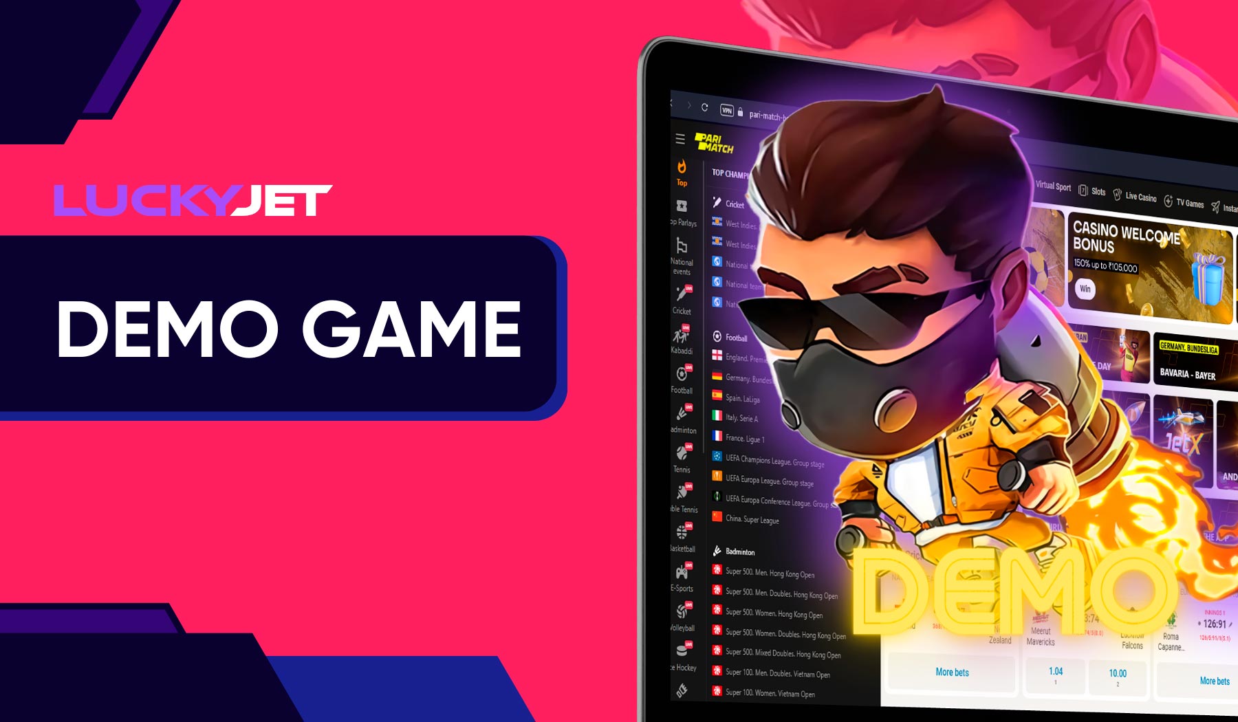 Play Parimatch Lucky Jet Demo Game for Free