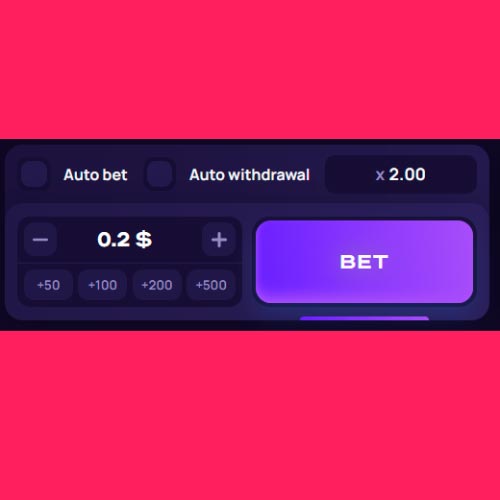 Select the bet amount in Lucky Jet