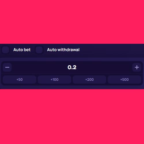 For the demo version of the game Lucky Jet Select the amount of the bet