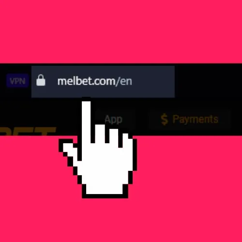 Go to the official Melbet website